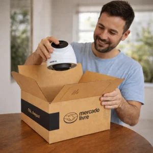 o cliente comprou uma câmera Intelbras pelo Mercado Livre e o instalador de segurança que vai instalar
